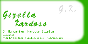 gizella kardoss business card